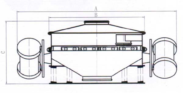 ZPS-800型直排振動(dòng)篩外形結構