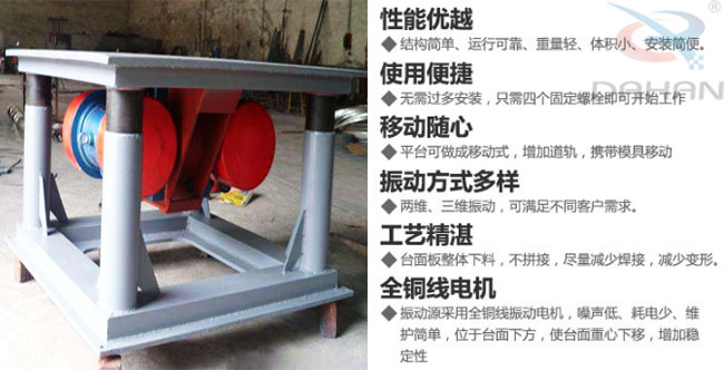 振動(dòng)電機振動(dòng)平臺特點(diǎn)