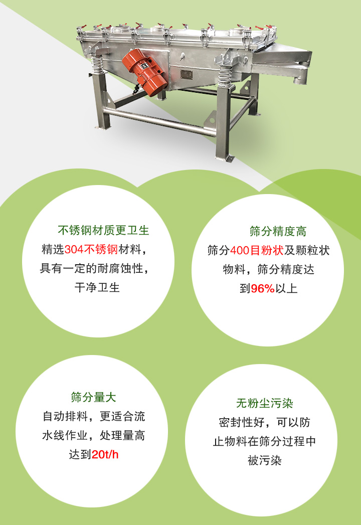 不銹鋼直線(xiàn)篩特點(diǎn)