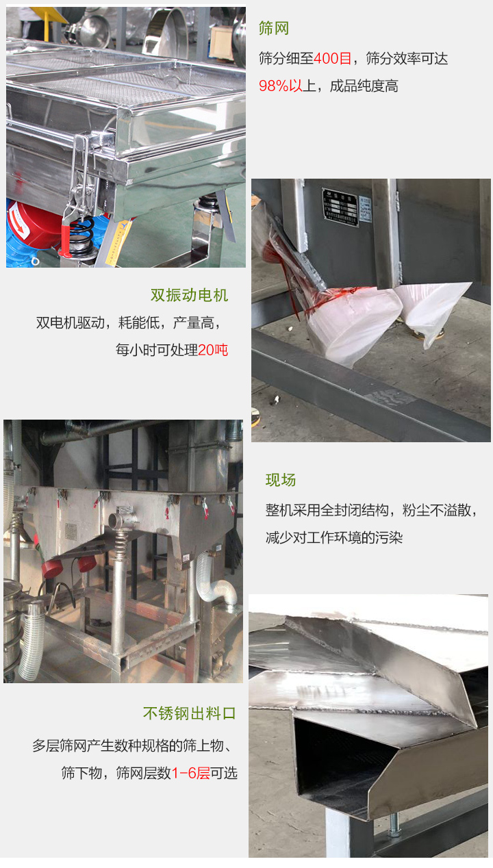 不銹鋼直線(xiàn)振動(dòng)篩細節展示